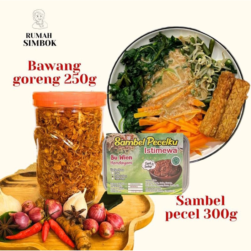 

Paket Sambel Pecel 300 gram dan Bawang Goreng Simbok 250 gram