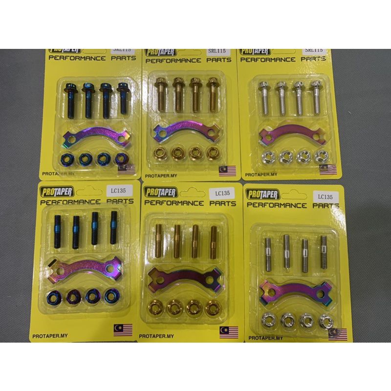 PROTAPER REAR SPROCKET SCREW SET | BAUT SPORKET BELAKANG FULL SET UNTUK MOTOR YAMAHA MX 135 ( OLD & 