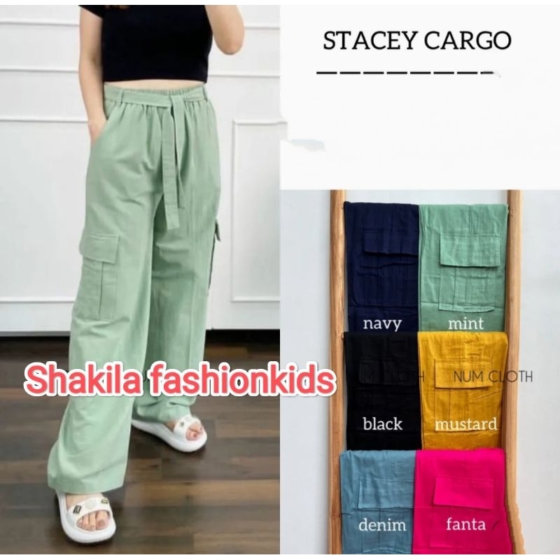 Celana Cargo anak perempuan/celana panjang anak perempuan/kulot anak perempuan/celana anak tanggung