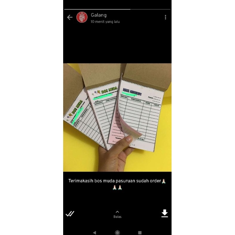 

pembuatan nota kosong fre disain