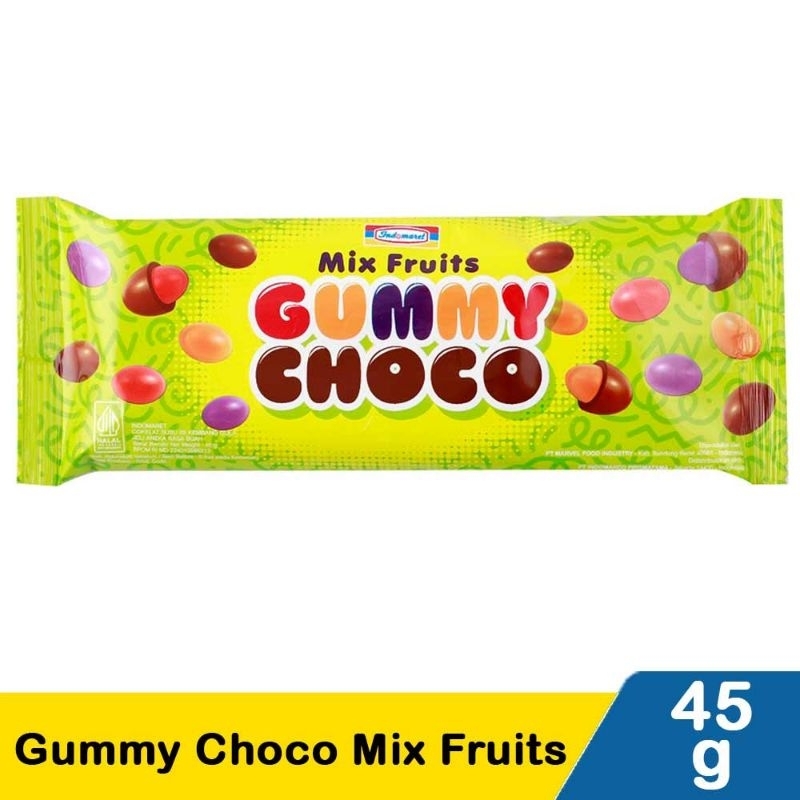 

Indomaret Gummy Choco Mix Fruits 45G