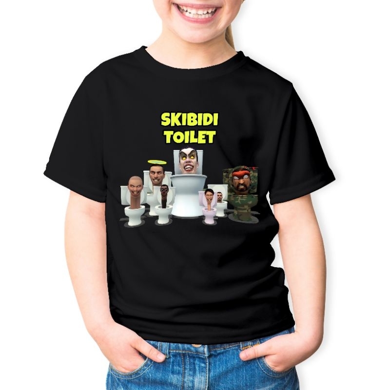 Baju kaos anak skibidi toilet