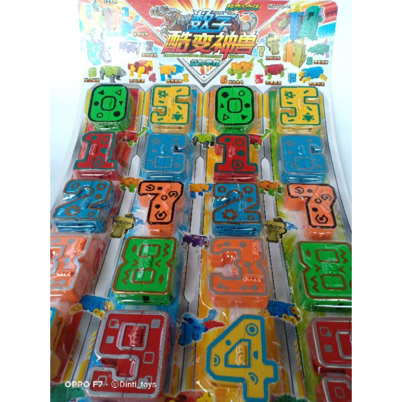 10PCS ROBOT ANGKA 0-9