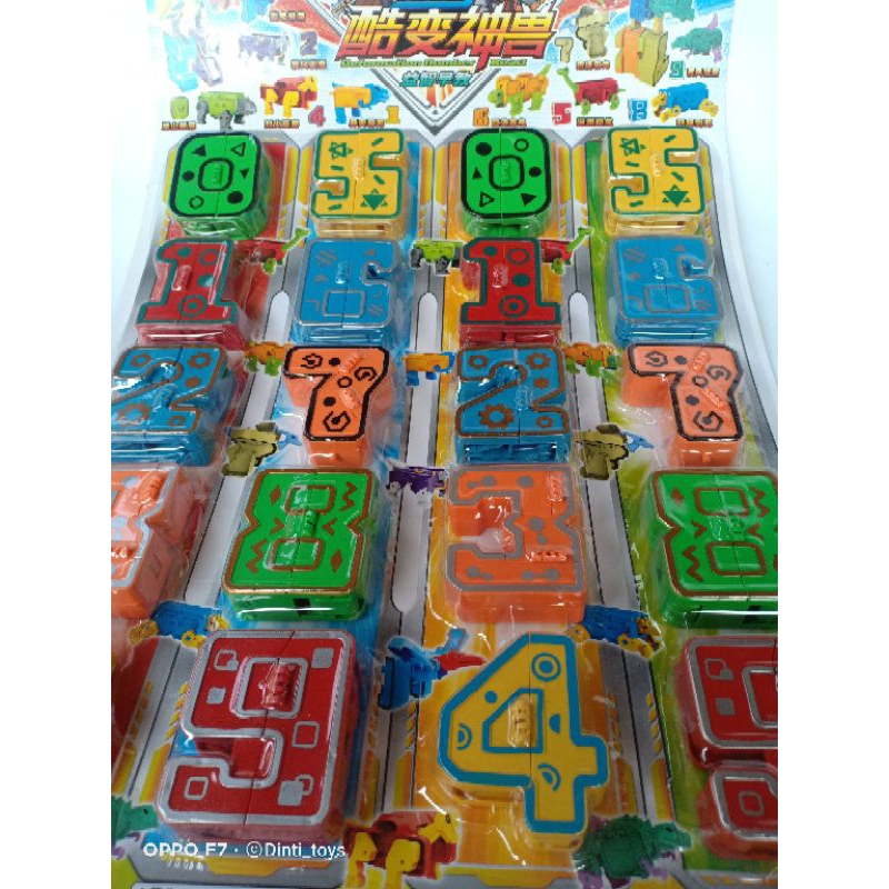 10PCS ROBOT ANGKA 0-9