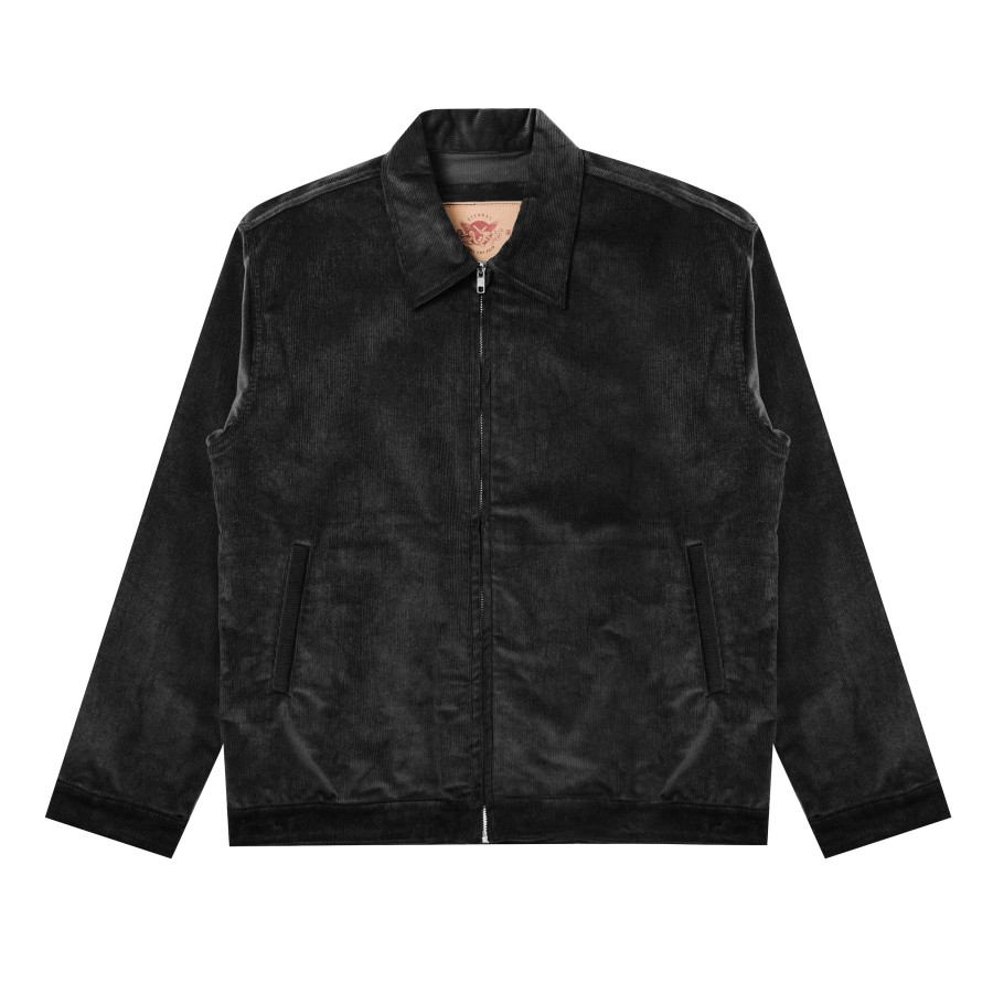 EDTRO BLACK CORDUROY - JACKET CORDUROY - WORK JACKET