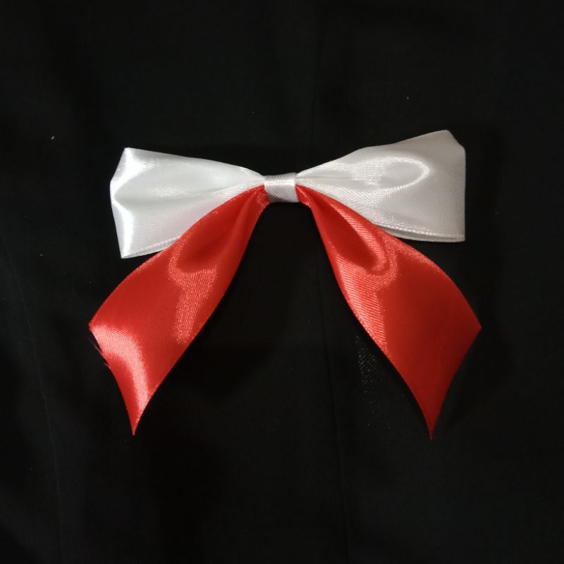 Jepitan Merah Putih Casual - Red White Casual Hairclip