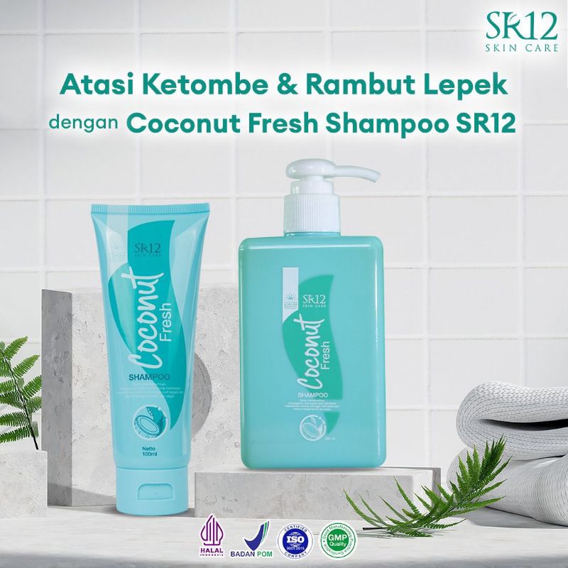 Coconut Shampoo SR12 Sampo Anti Ketombe Basah Kering Gatal Rambut Wangi