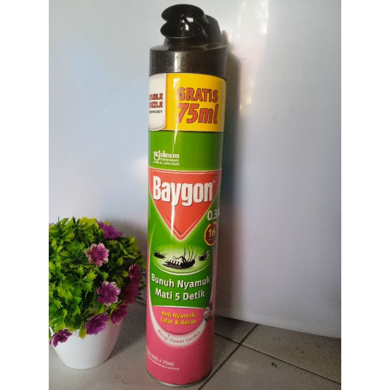 Baygon semprot anti nyamuk 600ml+75ml Mundjari Grosir Cilacap Kawunganten