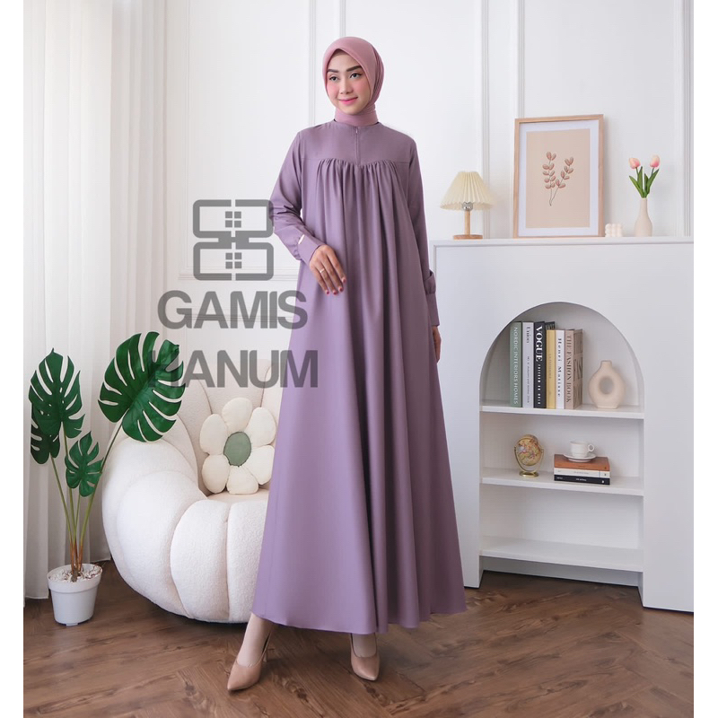 Gamis hanum/gamis katun/gamis polos/gamis toyobo/gamis katun toyobo