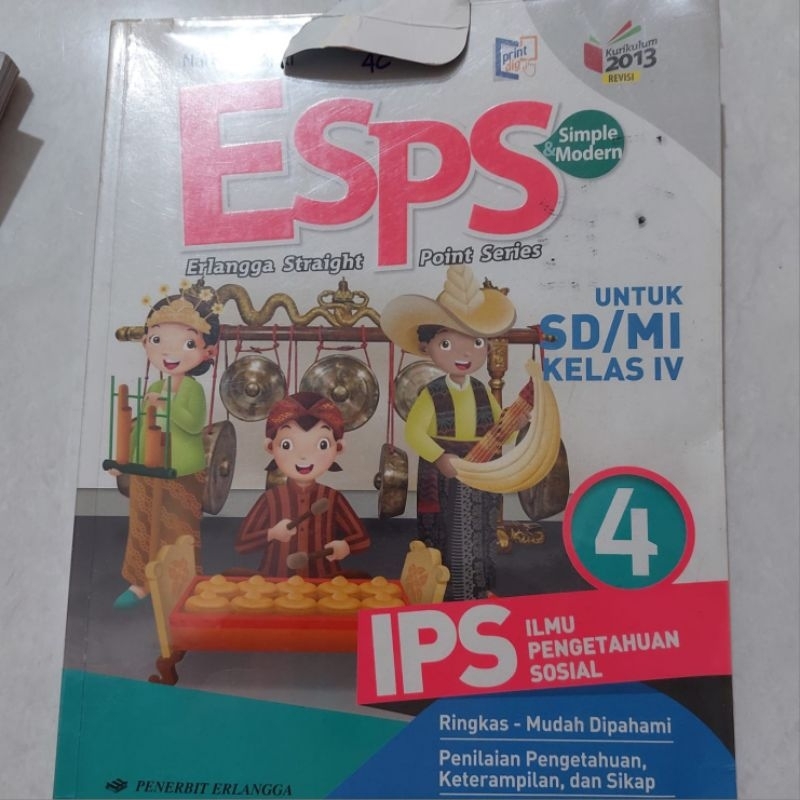 [Preloved] Buku Paket ESPS IPS Kelas 4 SD Kurikulum 2013 - Penerbit Erlangga