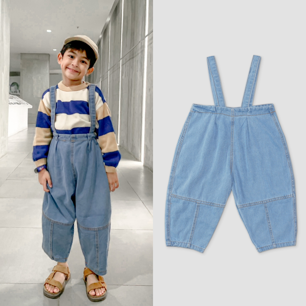 [PUNCAK TAMBORA] Loose Overall - Unisex / Overall Denim Anak / Overall Denim Balita / Overall Jeans 