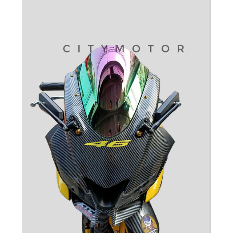 windshield visor pelangi Yamaha r15v3 kaca depan R15 vva rainbow