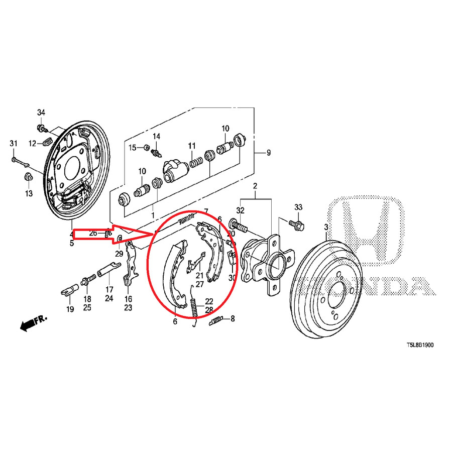 Kampas rem belakang mobilio brake shoe belakang honda mobilio brake pad belakang mobilio