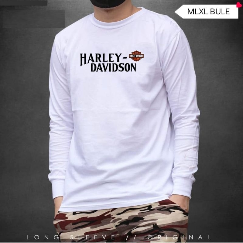 kaos pria lengan panjang harley davidson