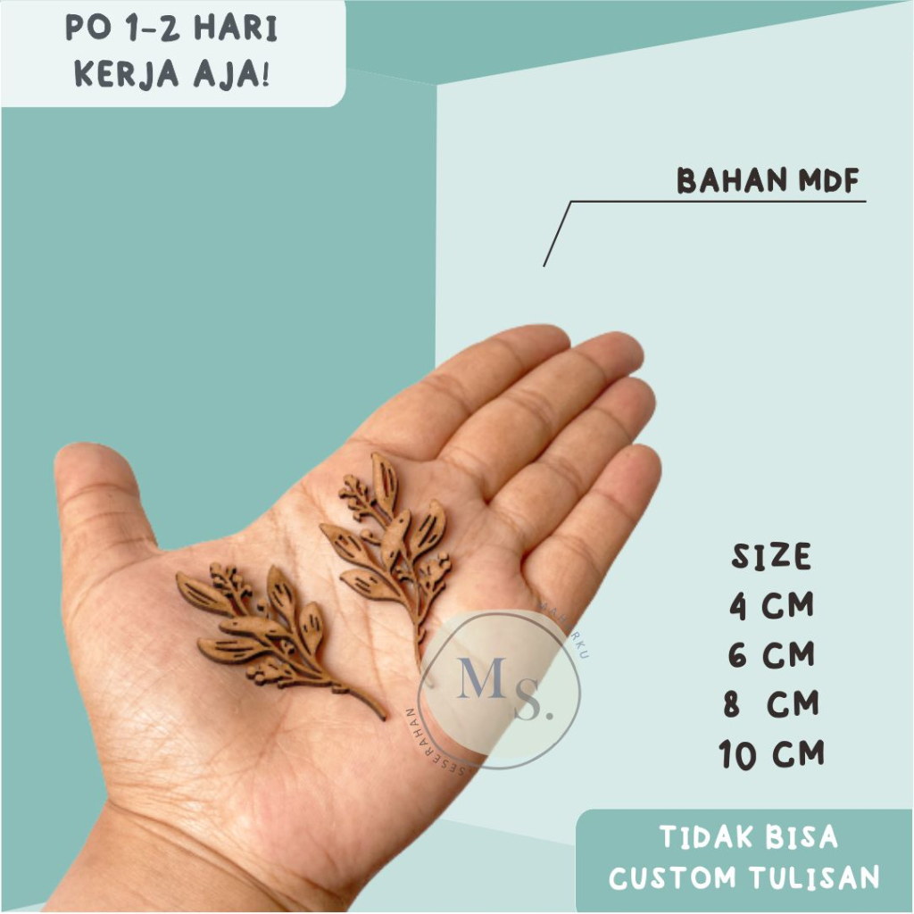 READY Dekorasi Daun Rustic Hiasan MAhar Seserahan Scrabbook isian mahar pernikahan dekorasi rustic T