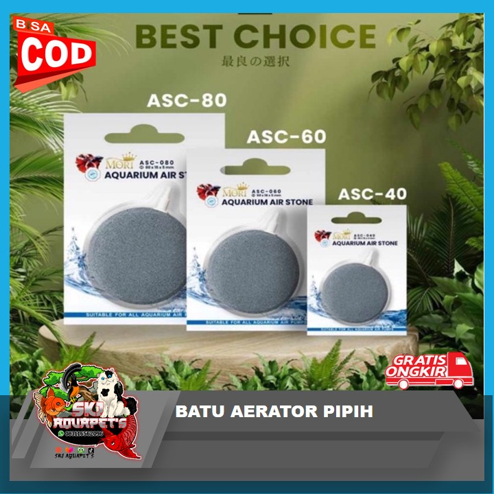 BATU AERATOR BULAT PIPIH AIRSTONE ASC 4CM 6CM 8CM 10CM BATU AERATOR GEPENG