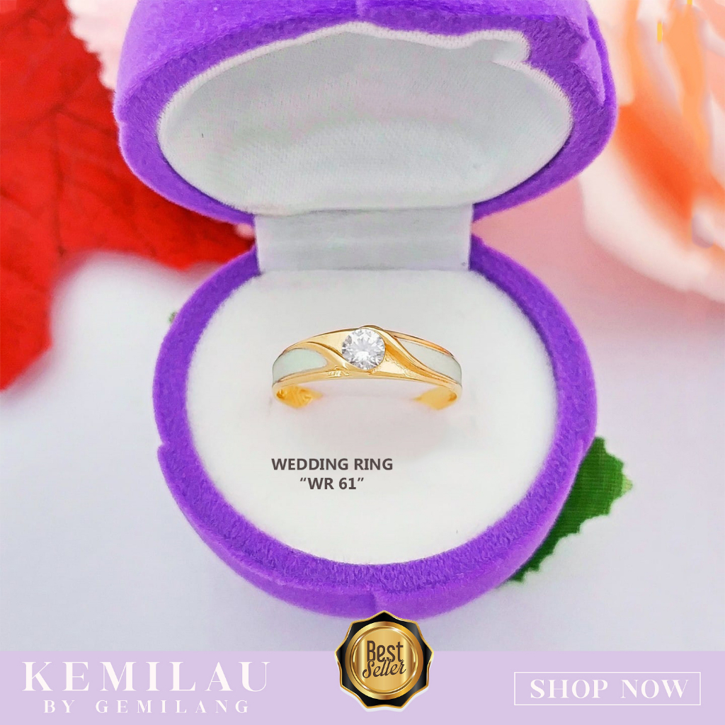 CINCIN KAWIN CINCIN EMAS KADAR 8K ATAU 375 CINCIN WEDDING CINCIN COUPLE WR 61