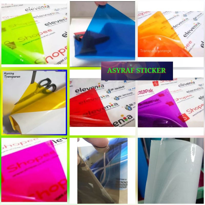 SKOTLET STICKER MOTOR WARNA HIJAU BIRU ORANGE KUNING MERAH UNGU PINK HITAM PUTIH TRANSPARAN