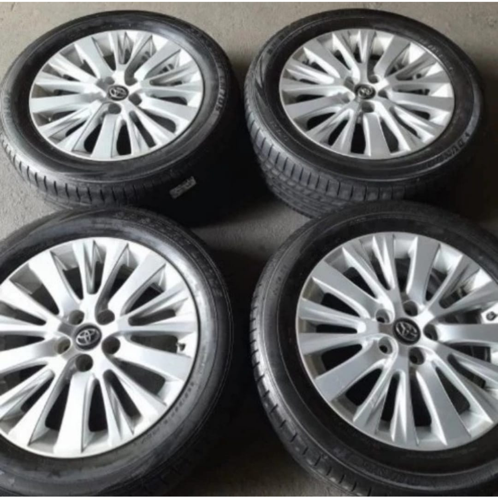 VELG BEKAS ORIGINAL STD ALPHARD R18X7,5 BAUT 5 PCD 5X114 ET45 + BAN 235 55 R18