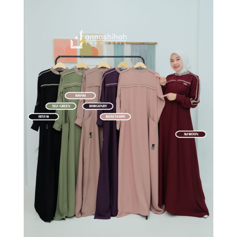 ALULA DRESS ABAYA By ANNASHIHAH// GAMIS YORIS ORIGINAL
