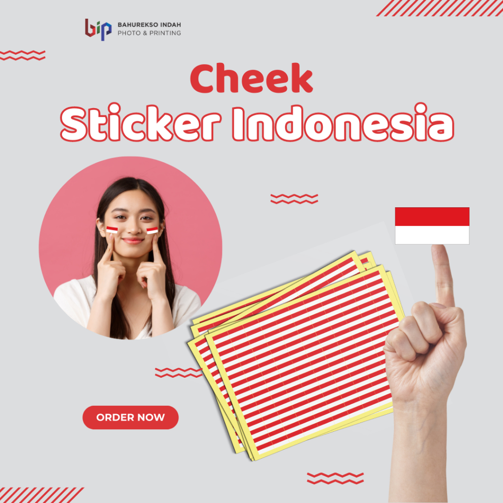 

CHEEK STICKER STIKER PIPI INDONESIA BENDERA MERAH PUTIH STIKER CHROMO