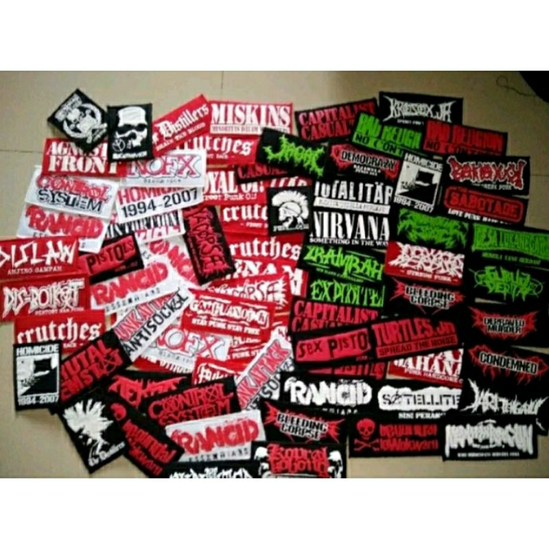 EMBLEM Sablon Timbol Tebal metal&Punk