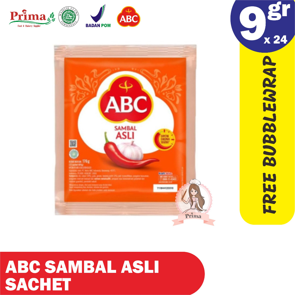 

Abc saus sambal asli sachet 22 x 9gr