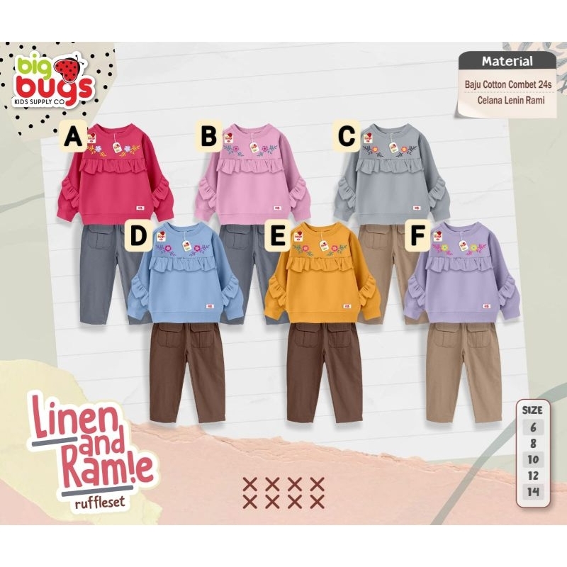 Linen and Ramie Ruffleset by big bugs