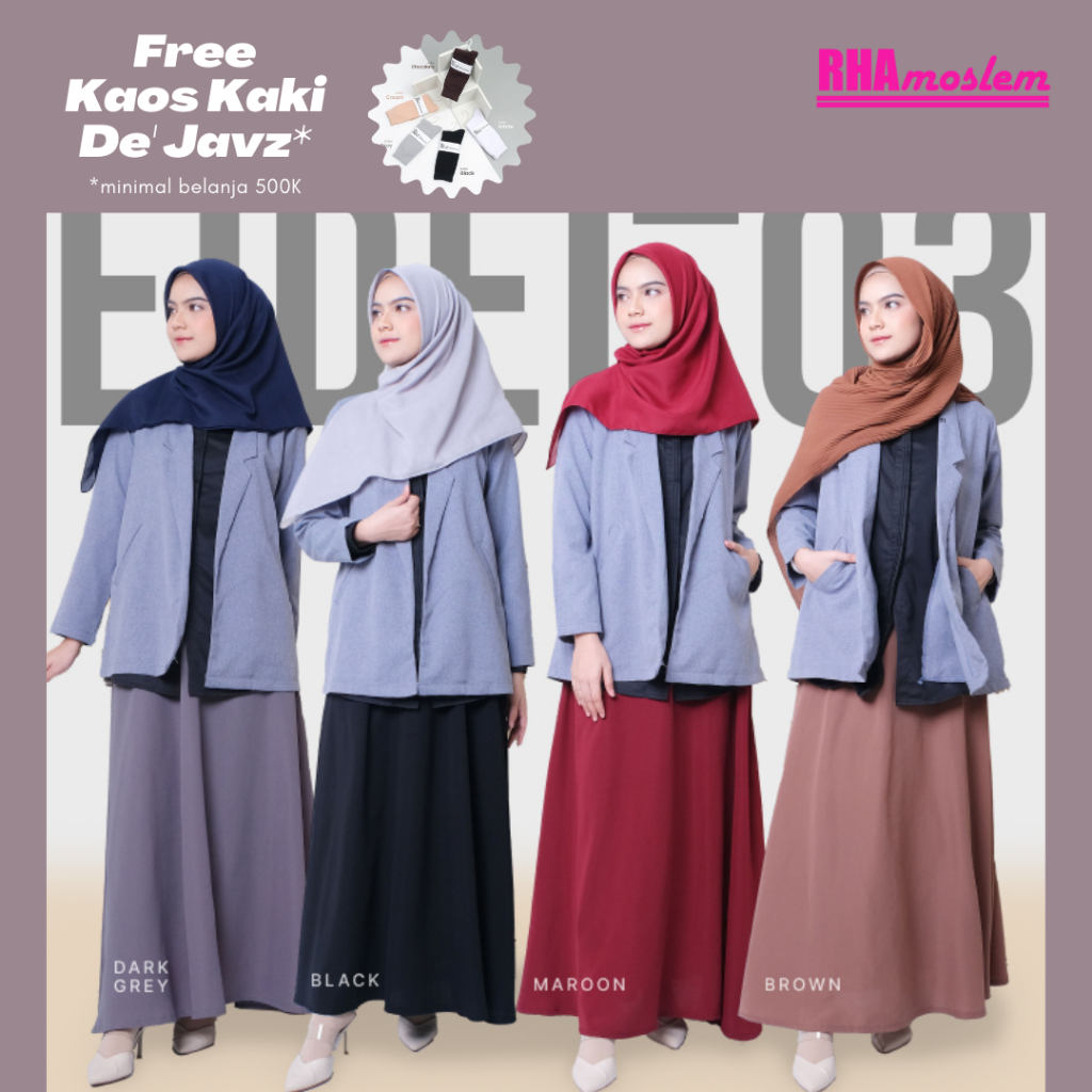 Rok Korean Style Panjang Terbaru Mysure Eidel Skirt 03 Flowly Hitam Coklat Abu Maroon