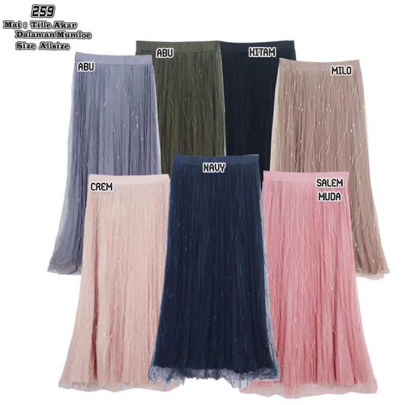 Rok TUTU brukat akar import cream