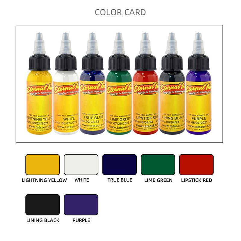 16 Warna Tinta Tato Set 30ml Pigment Tato Sulam Pewarna Tato Kulit Kecantikan Tattoo Ink