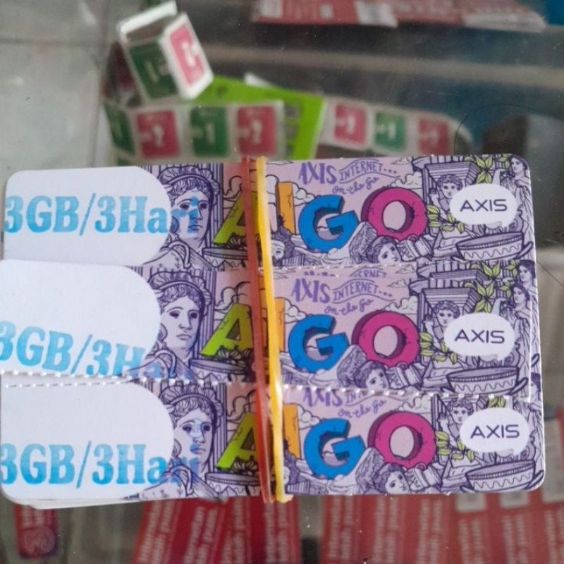 1 Paket Voucher Kuota Axis 4,5GB 3Hari / AIGO 4,5GB 3Hari Nasional/ 4GB Nasonal + 0,5gb lokal kota t