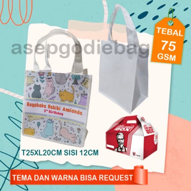 

tas souvenir ultah tema kucing cute