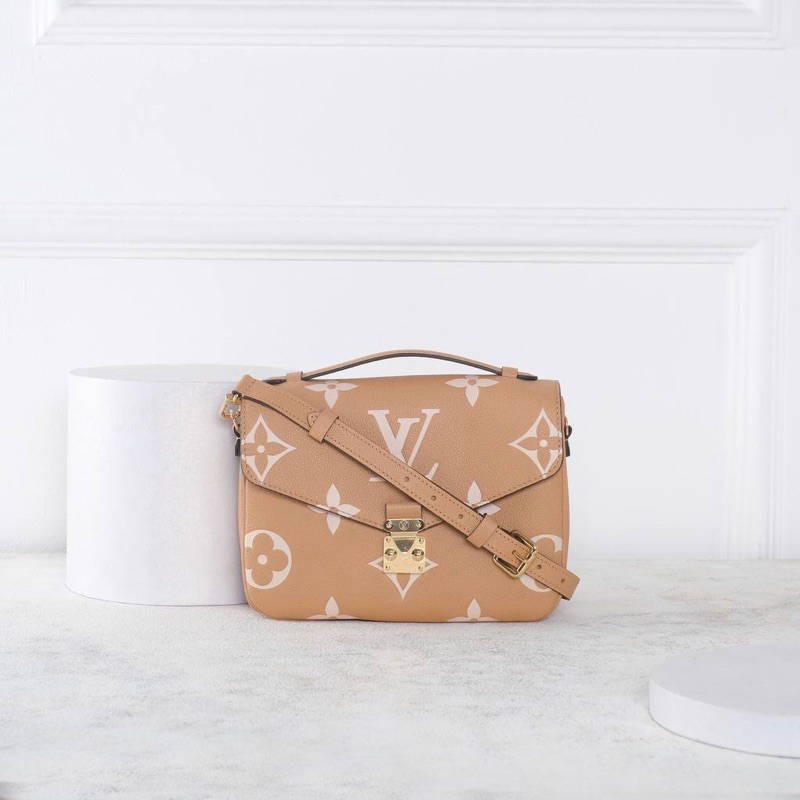 Original Louis Vuitton LV Pochette Metis Bicolor Monogram Empreinte Leather