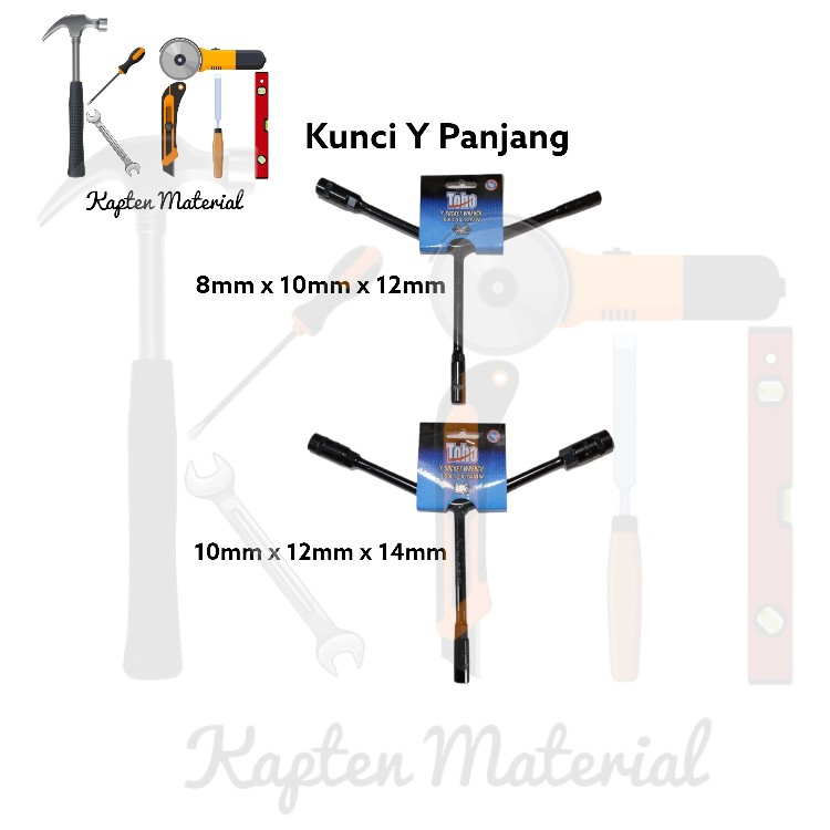 Kunci Y 8 10 12 Panjang Toho | Kunci Sock Y Toho Panjang 10 12 14 | Kapten Material