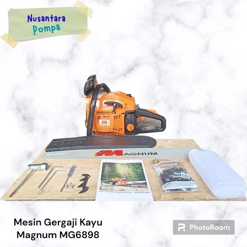 Mesin Gergaji Kayu Magnum MG6898 / Chainsaw Magnum (22Inch Bar Laser)