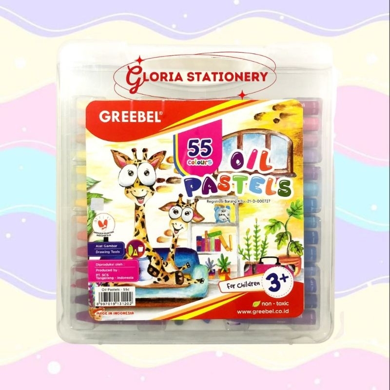 

Greebel crayon oil pastel 55 colours/ Crayon 55 warna Greebel