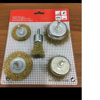 wire brush 5pcs sikat baja isi 5 brush set