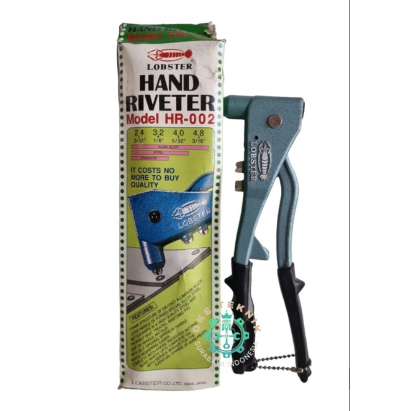 TANG RIVET / HAND RIVETER " LOBSTER HR-002 "( ASLI )