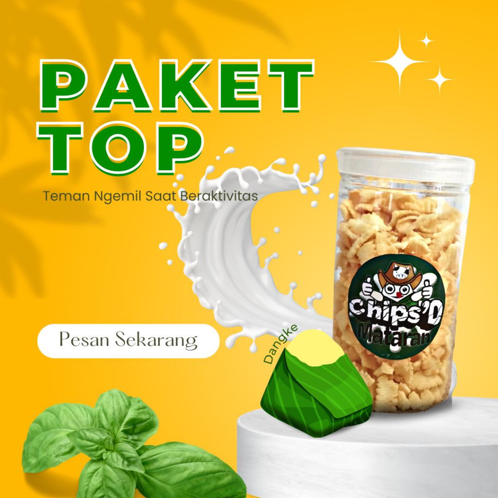 

Chips'D Paket Top bikin kenyang tersedia dalam bentuk botol/toples plastik
