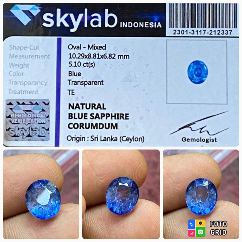 blue shppire Srilanka memo