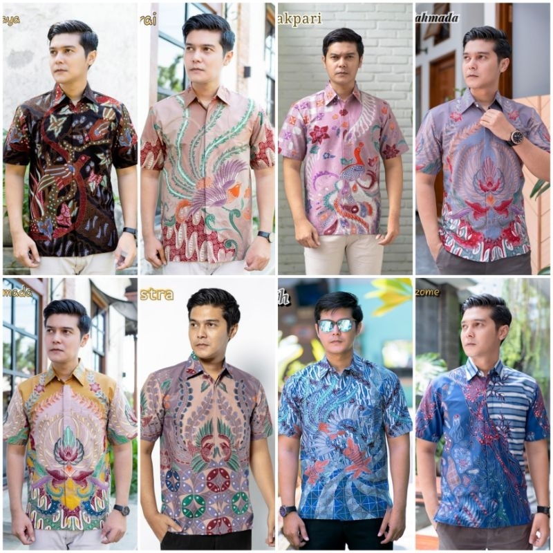 HEM PRIA LENGAN PENDEK BATIK TULIS BERLAPIS TRIKOT ORIGINAL