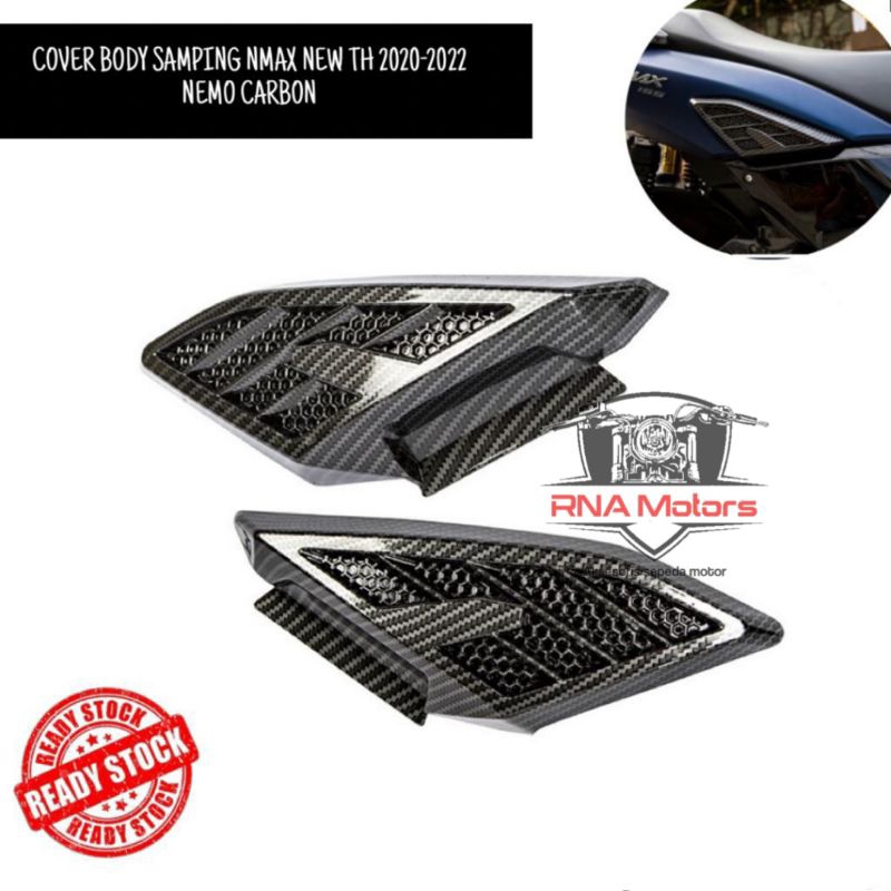 COVER BODY SAMPING YAMAHA NMAX TAHUN 2020 - 2021 NEMO CARBON