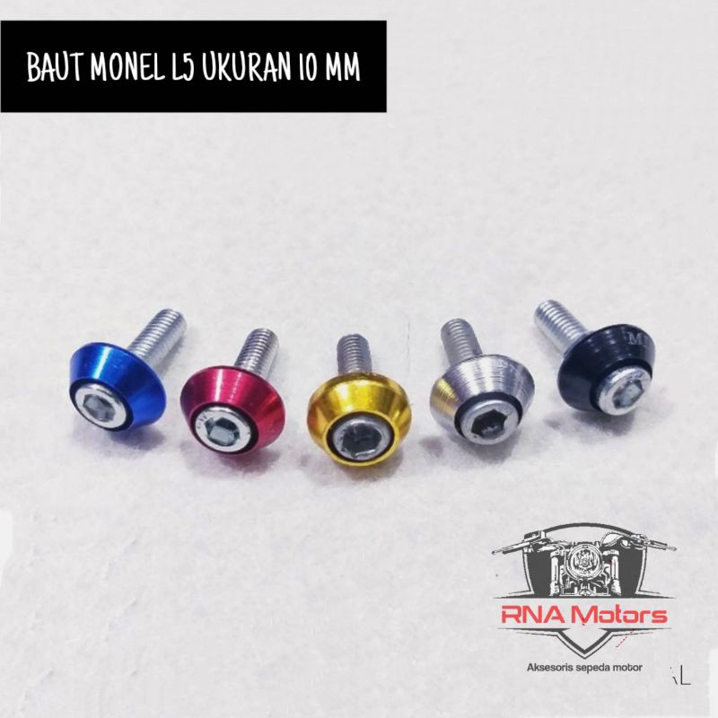 BAUT MONEL L5 UKURAN 10MM PANJANG 2CM