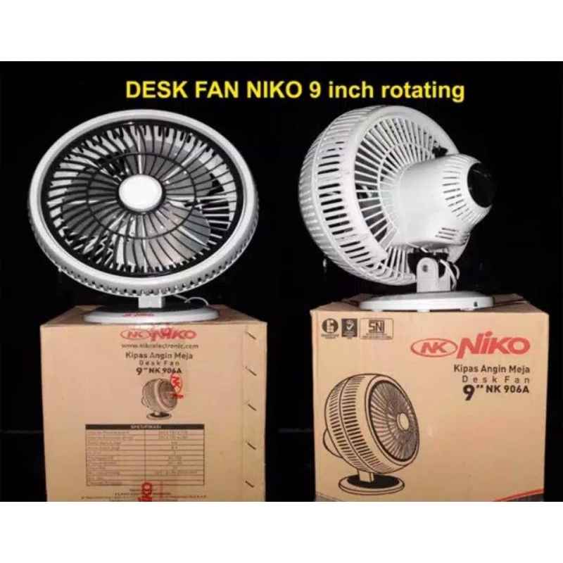 KIPAS ANGIN NIKO MEJA DUDUK Niko 12 9 INCH DINDING DESK FAN MURAH NKD9 NK D9 906 906A A NKD WALL FAN