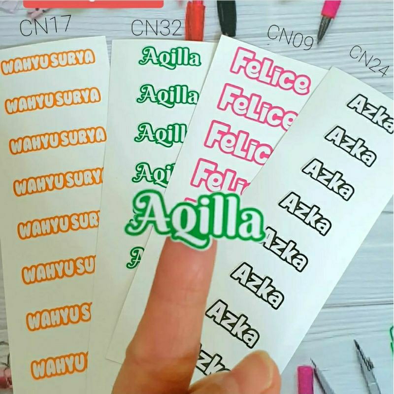 

Stiker CUTTING NAME