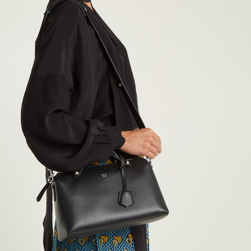 Original Fendi By The Way BTW Small / Medium Leather Boston Bag