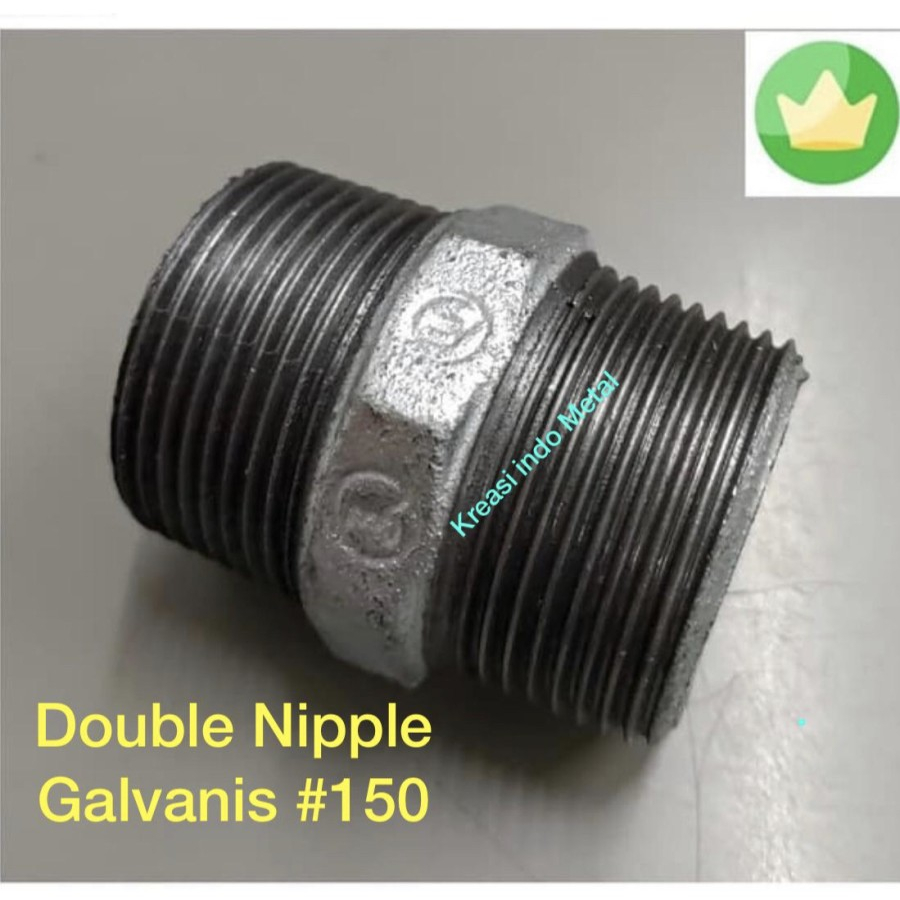 11/2” Double nipple Galvanis (Drat) 1,5" Niple Nepel nipel Besi Gip