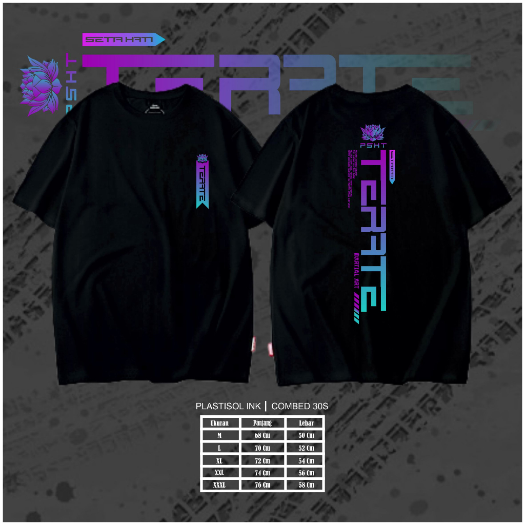 Kaos Terate Sablon Pelangi Plastisol Ink
