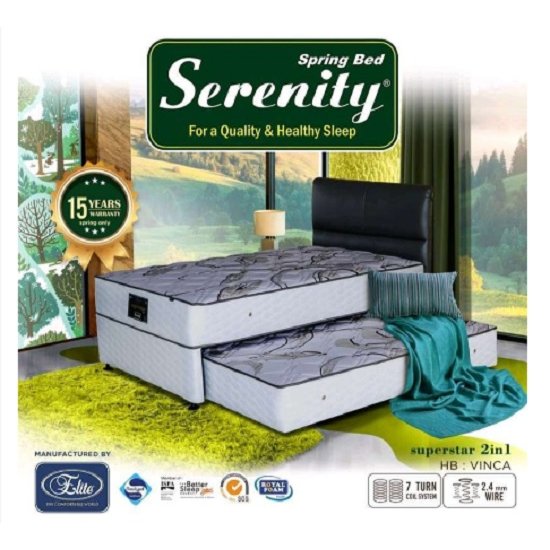 Kasur Springbed 2in1 Elite Serenity Superstar Bonus 2 Bantal